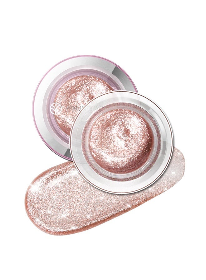 YOUNG VISION Liquid Glitter Eyeshadow- Highly Pigmented Matte & Shimmer Cream Eyeshadow, Long-Lasting Eye Makeup Primer in Blendable Shades (03) - Image 1